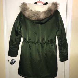 Banana Republic faux fur hooded parka
